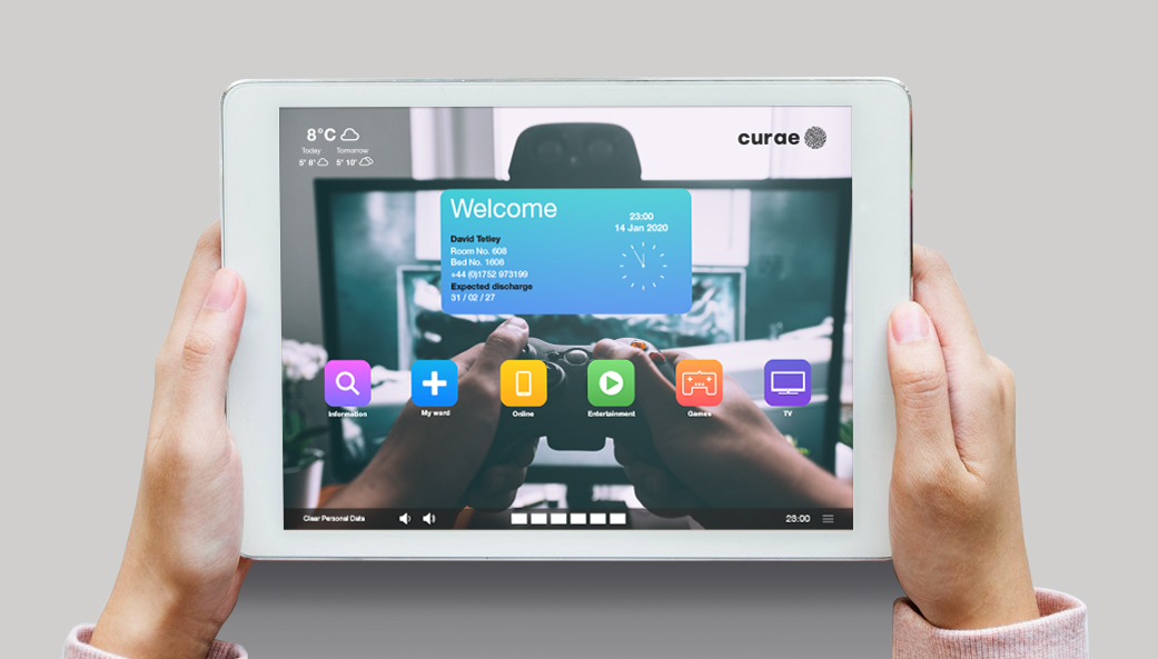 App dashboard on tablet